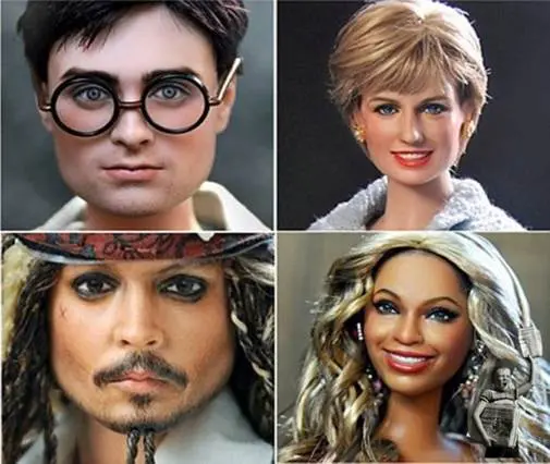 Bambole identiche di personaggi di fantasia e del cinema Bambole identiche di personaggi di fantasia e del cinema